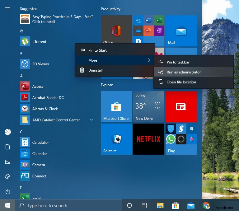 Windows 10 में एडमिनिस्ट्रेटर मोड में ऐप्स कैसे चलाएं