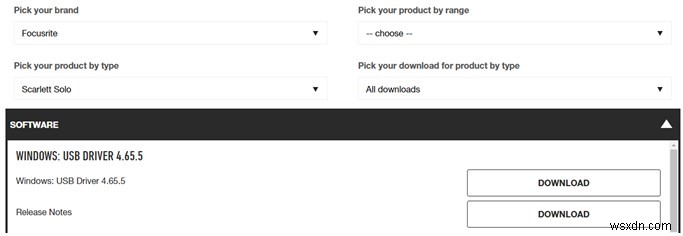 Windows के लिए फोकसराइट स्कारलेट सोलो ड्राइवर कैसे डाउनलोड करें