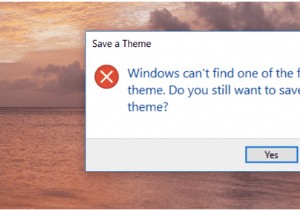 FIX:Windows इस थीम में फ़ाइलों में से एक नहीं ढूंढ सकता