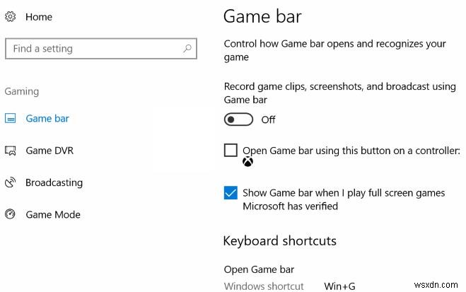 Windows 10 में गेम बार को डिसेबल कैसे करें