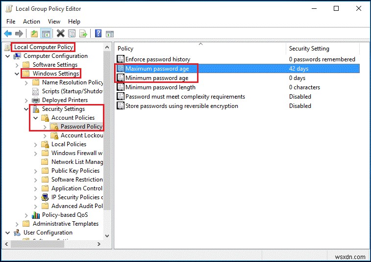 Microsoft समर्थन:Windows 10 पर पासवर्ड समाप्ति सूचना अक्षम करें