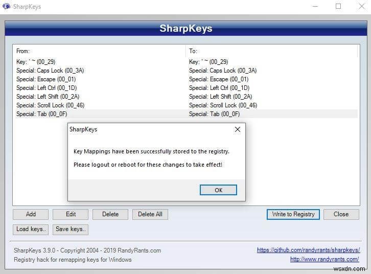 अपने कीबोर्ड को रीमैप करने के लिए Windows 10 में SharpKeys का उपयोग कैसे करें?