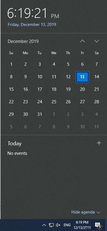 Windows 10 पर टास्कबार से कैलेंडर ऐप का उपयोग कैसे करें