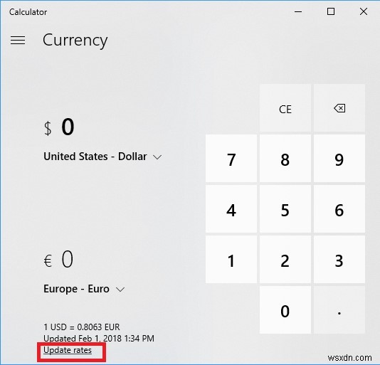 Windows 10 में करेंसी कन्वर्टर टूल का उपयोग कैसे करें?