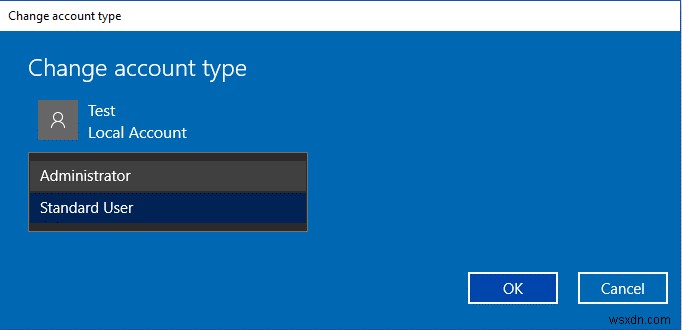 विंडोज 10 में यूजर अकाउंट टाइप कैसे बदलें
