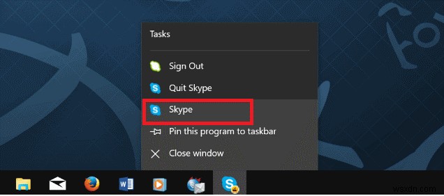 Windows 10 पर सिस्टम ट्रे से Skype को हटाने के चरण