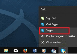 Windows 10 पर सिस्टम ट्रे से Skype को हटाने के चरण