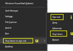 Windows 10:शट डाउन करें या कीबोर्ड शॉर्टकट से स्लीप मोड सक्षम करें