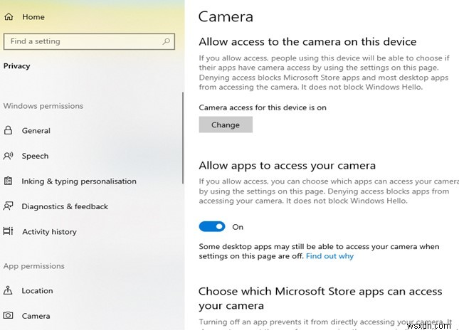 Windows 10 में  कोई कैमरा संलग्न नहीं है  त्रुटि कोड 0xa00f4244 को कैसे ठीक करें?