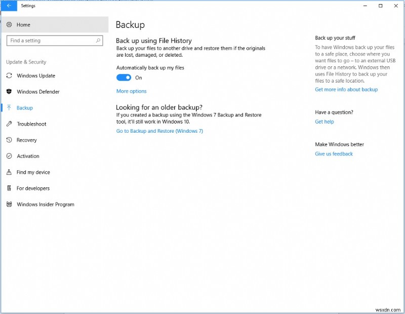 फ़ाइल इतिहास के साथ Windows 10 में डेटा कैसे बचाएं और पुनर्स्थापित करें