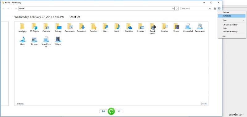 फ़ाइल इतिहास के साथ Windows 10 में डेटा कैसे बचाएं और पुनर्स्थापित करें