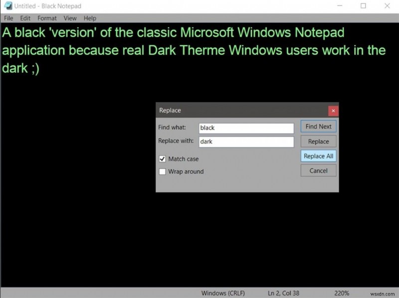 Windows 10 के लिए काले नोटपैड का विकल्प कैसे प्राप्त करें?