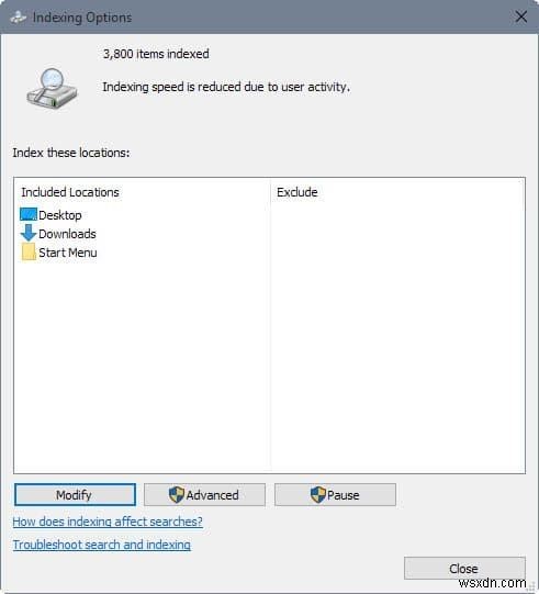 Windows 10 में Windows खोज को अस्वीकृत करें