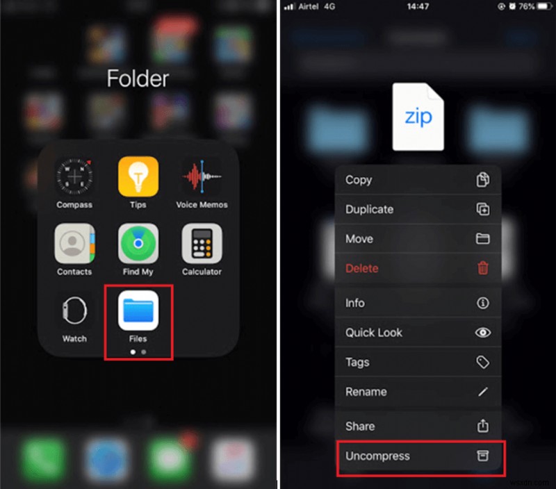 iPhone पर Zip फ़ाइलें कैसे बनाएं और खोलें?