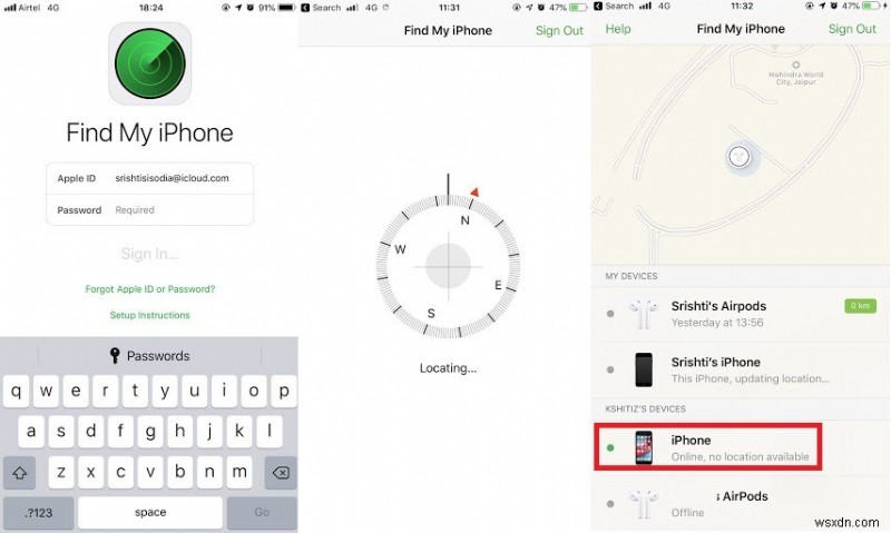 Find My iPhone फ़ीचर के साथ पारिवारिक साझाकरण का उपयोग करने के चरण