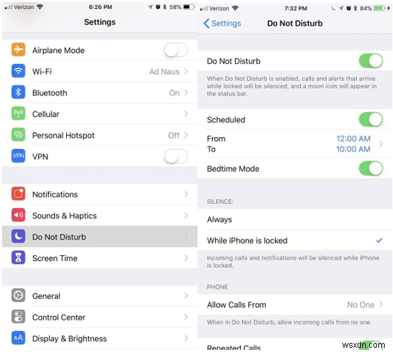 iOS 12 पर रात में ध्यान भटकने से रोकने के लिए नोटिफिकेशन कैसे बंद करें?