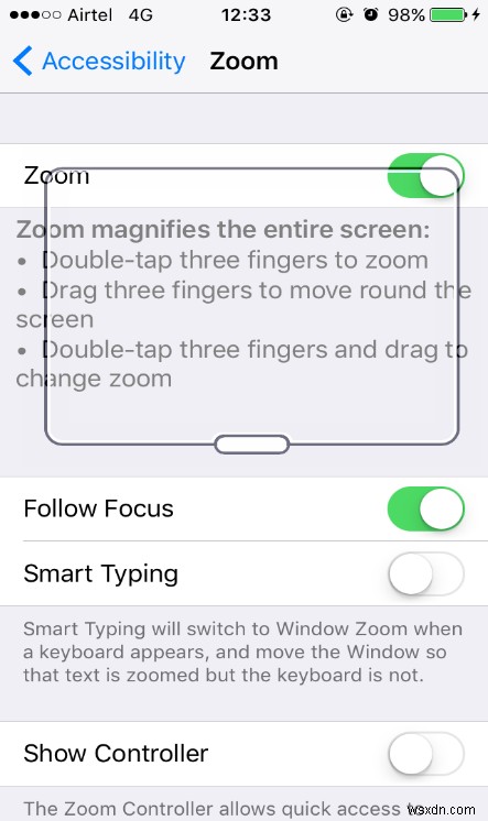 अपने iPhone पर किसी भी स्क्रीन को ज़ूम कैसे करें