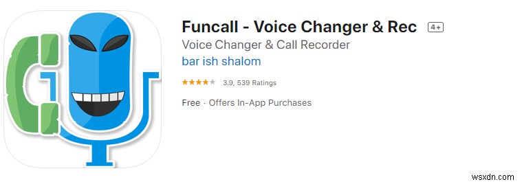एप्लिकेशन की समीक्षा:Funcall - Voice Changer &Rec:Voice Changer &Call Recorder