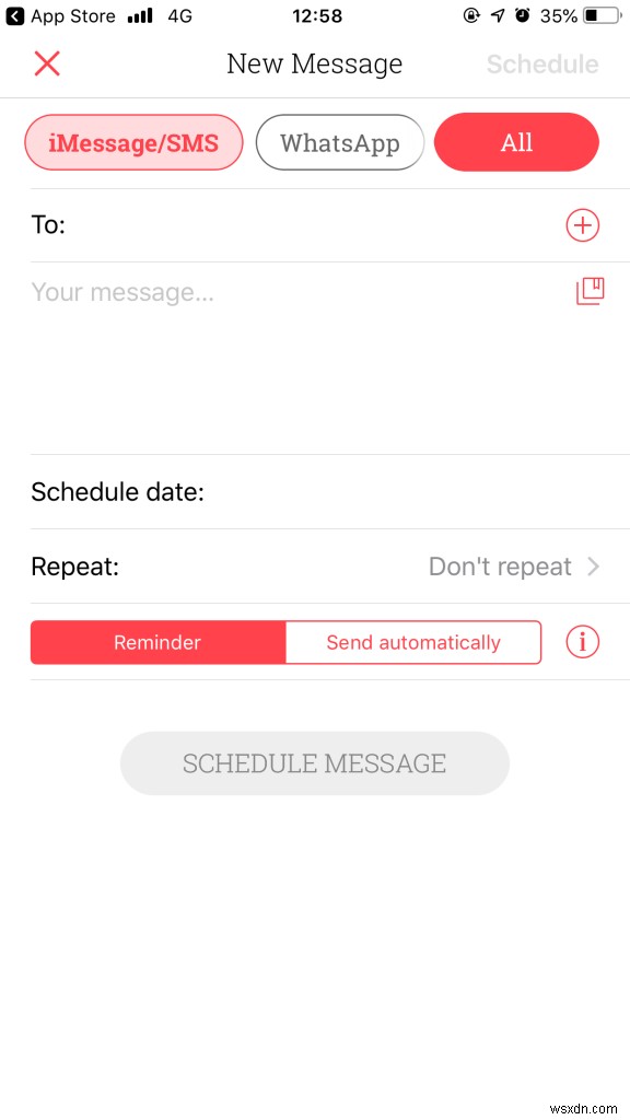 मैं अपने iPhone पर टेक्स्ट संदेशों को कैसे शेड्यूल कर सकता हूं?