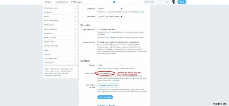 Twitter और Facebook वीडियो को अपने आप चलने से रोकें