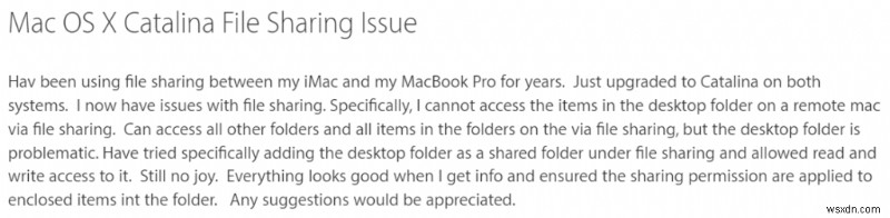 फिक्स्ड:मैक फ़ाइल शेयरिंग काम नहीं कर रहा है (कैटालिना, मोजावे या बिग सुर उपयोगकर्ता)