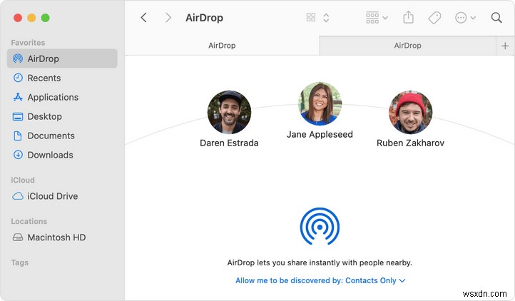 Mac पर AirDrop का उपयोग और चालू कैसे करें