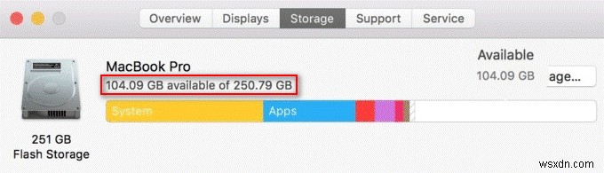 Mac पर स्टोरेज कैसे चेक करें:शीर्ष 5 तरीके