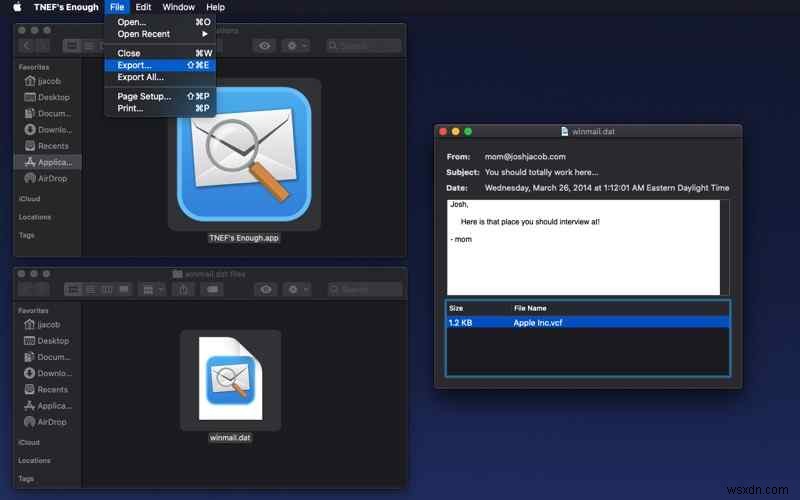अपने मैक पर Winmail.dat फ़ाइलें कैसे खोलें
