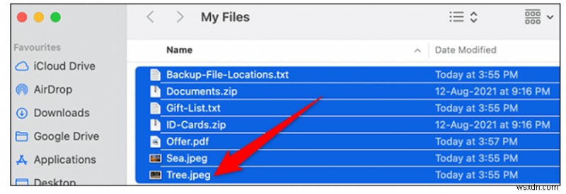 अपने मैक (2022) पर कई फाइलों का चयन कैसे करें