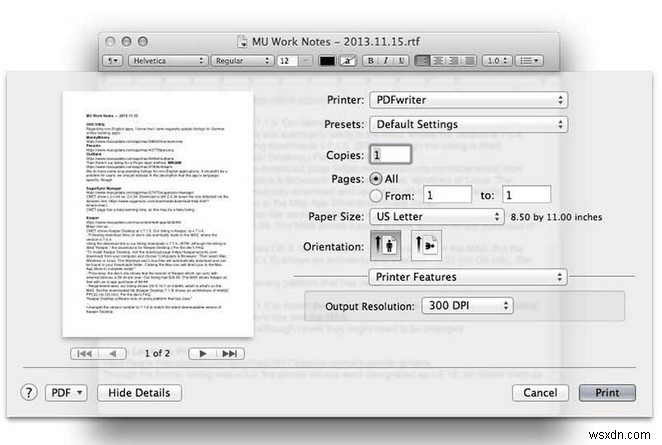 MacOS पर PDF में कैसे प्रिंट करें 
