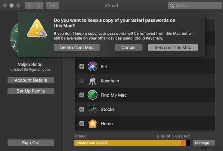 Mac पर iCloud कीचेन पासवर्ड कैसे देखें