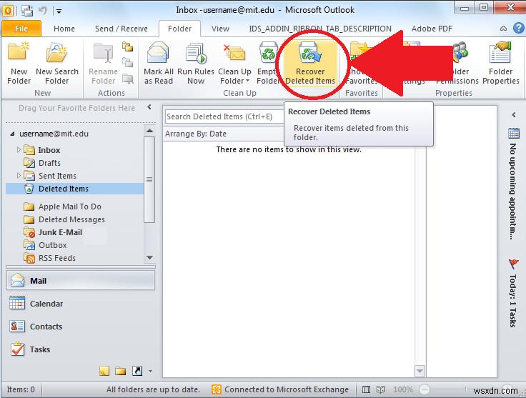 कैसे Outlook आपको गलती से ईमेल से हटाए गए आइटम पुनर्प्राप्त करने देता है