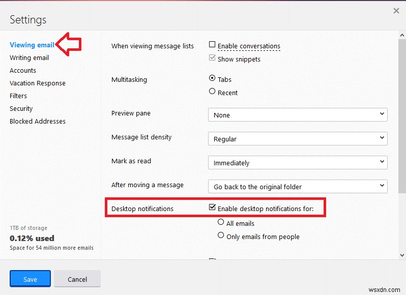 Gmail, Yahoo और Outlook में इनकमिंग मेल के लिए डेस्कटॉप सूचनाएं प्राप्त करें