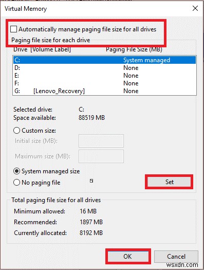 Windows 10 पर  आपके कंप्यूटर की मेमोरी कम है  को कैसे ठीक करें?