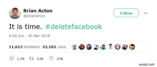 डेटा माइनिंग का अंत करें:#deletefacebook