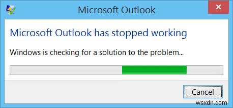 Microsoft Outlook ने कार्य करना बंद कर दिया है त्रुटि को ठीक किया गया