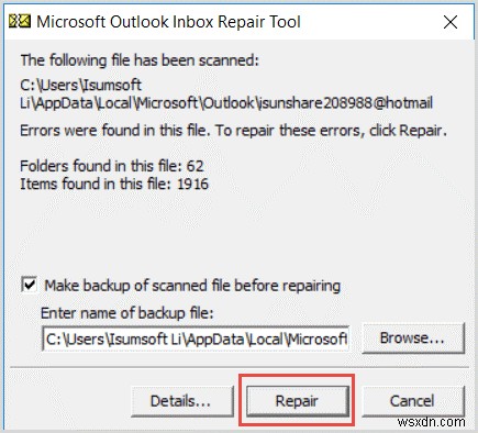 Microsoft Outlook ने कार्य करना बंद कर दिया है त्रुटि को ठीक किया गया