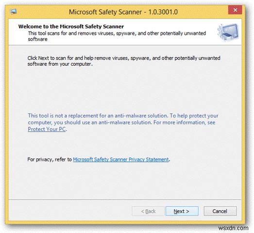 Windows 8 में Microsoft सुरक्षा स्कैनर का उपयोग कैसे करें?