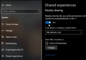 Windows 10 पर नियरबी शेयरिंग का उपयोग करके फ़ाइलें कैसे स्थानांतरित करें