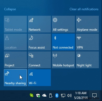 Windows 10 पर नियरबी शेयरिंग का उपयोग करके फ़ाइलें कैसे स्थानांतरित करें