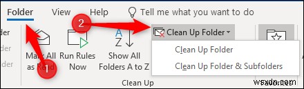 MS Outlook:आपके ईमेल को व्यवस्थित रखने के लिए वार्तालाप क्लीनअप टूल