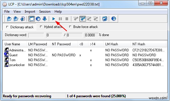 Windows 10 पासवर्ड रिकवरी टूल