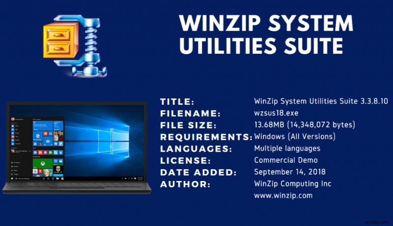 WinZip सिस्टम यूटिलिटी सूट:आपके पीसी की सभी जरूरतों के लिए एक स्थान पर समाधान