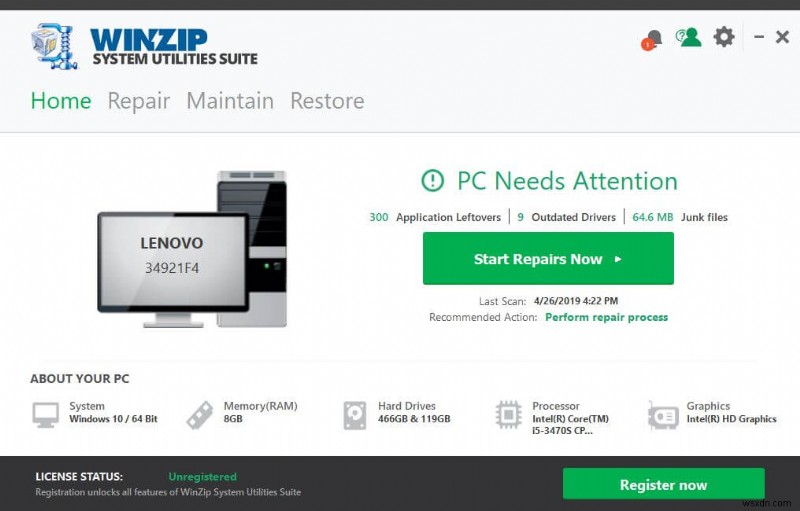 WinZip सिस्टम यूटिलिटी सूट:आपके पीसी की सभी जरूरतों के लिए एक स्थान पर समाधान