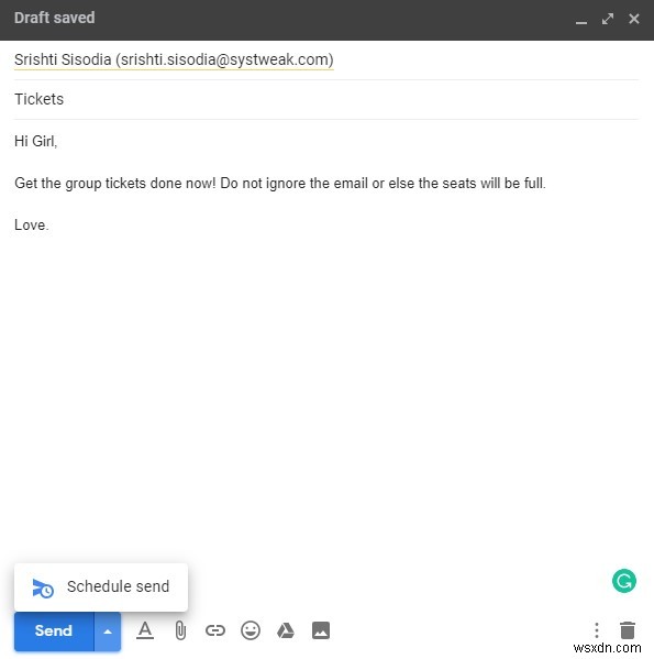 मैं Gmail पर अपना ईमेल कैसे शेड्यूल कर सकता हूं