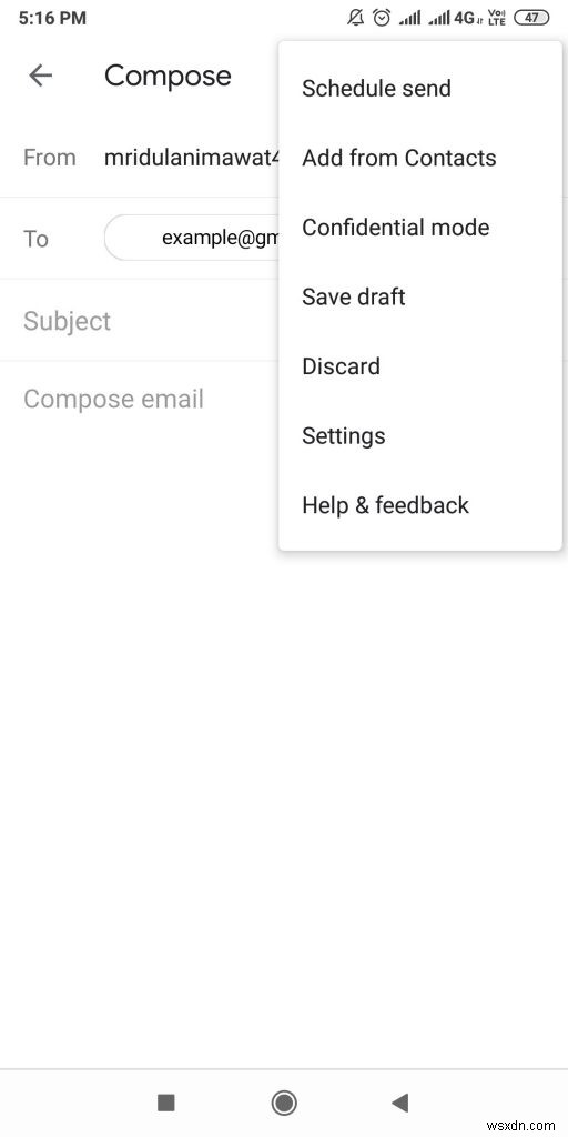 मैं Gmail पर अपना ईमेल कैसे शेड्यूल कर सकता हूं