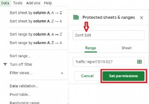 Google पत्रक में सेल को संपादन से बचाने के चरण