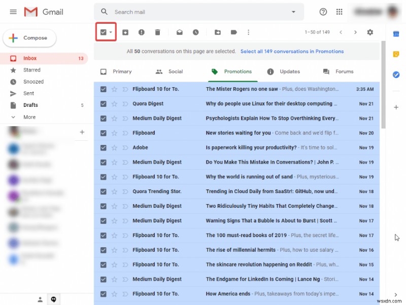 Gmail में जगह कैसे खाली करें?