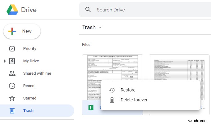 Google डिस्क से हटाई गई फ़ाइलें कैसे पुनर्प्राप्त करें