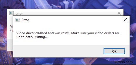 वीडियो ड्राइवर के क्रैश होने और रीसेट होने पर उसे कैसे ठीक करें